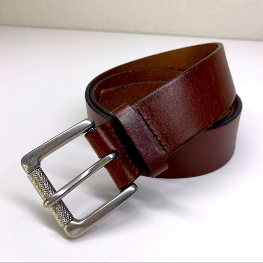 Banana Republic Cognac Brown Tumbled Leather Belt - Picture 9 of 9